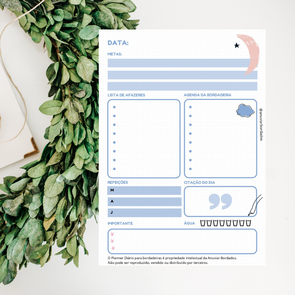 Download: planner diário para bordadeiras